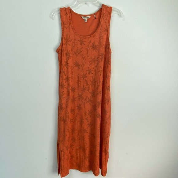 Toad&Co Dresses & Skirts - Toad Co Dress Size S Orange Sleeveless Stretch Zip Pocket Organic Cotton Blend